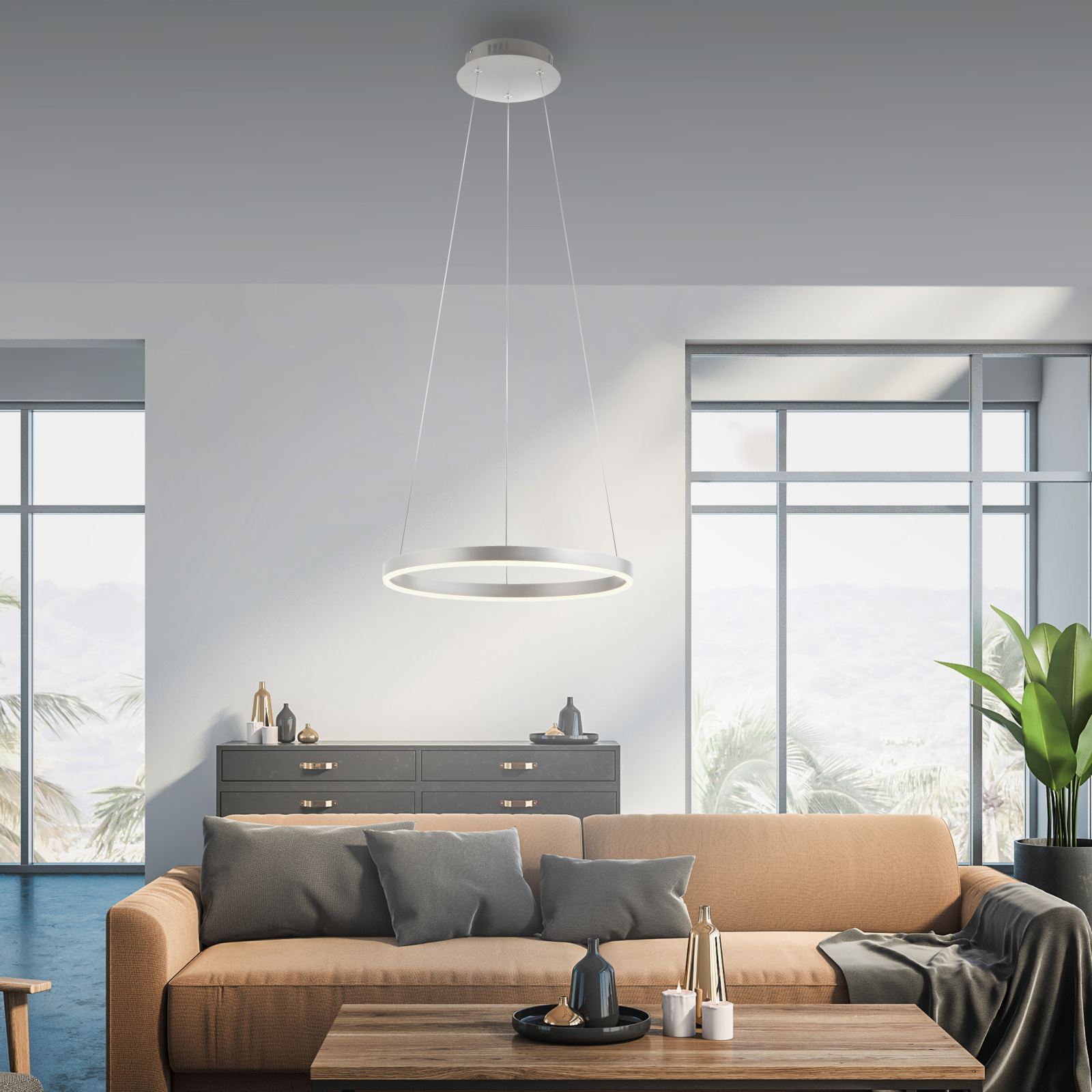 LED-Pendelleuchte - Aluminium - 3-Stufen Dimmer