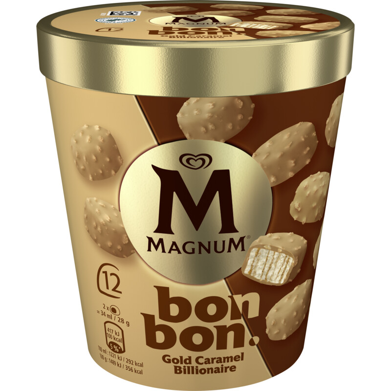 Magnum Bonbon gold caramel billionaire
