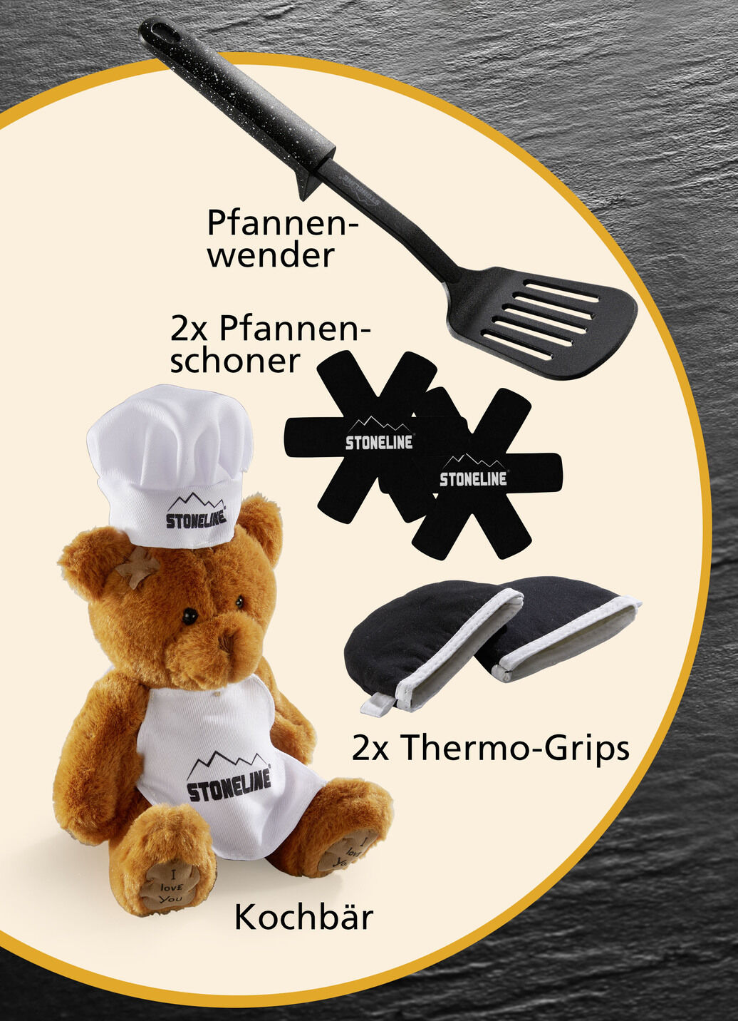 STONELINE® Kochtopf-Set, 15-teilig