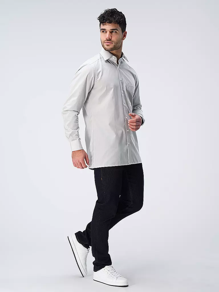 OLYMP Hemd Modern Fit grau