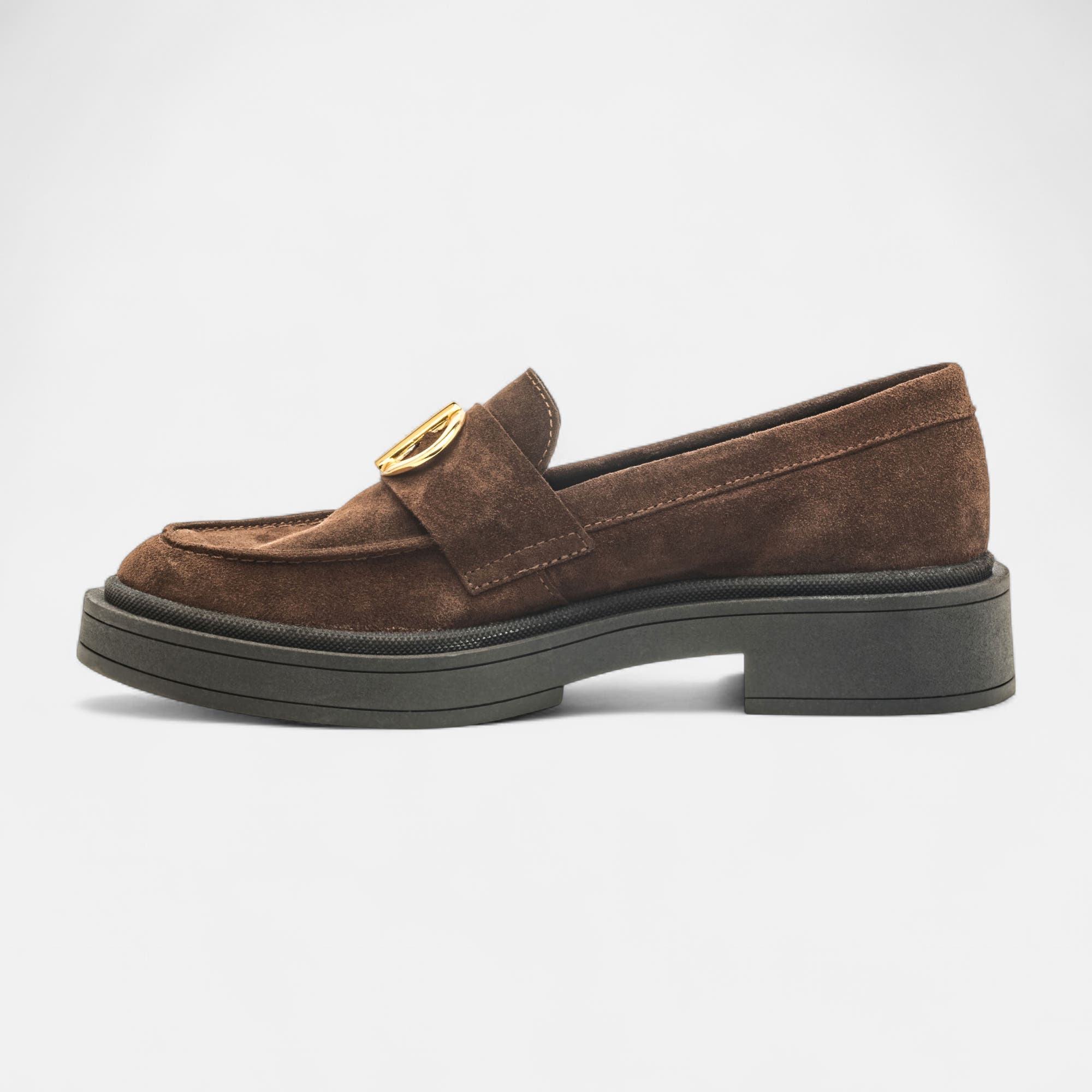 Mocassins Femme en cuir marron