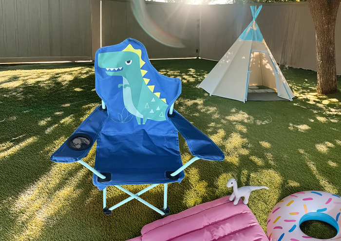 Børnecampingstol dinosaurus 35 x 35 x 62 cm - Sunlife