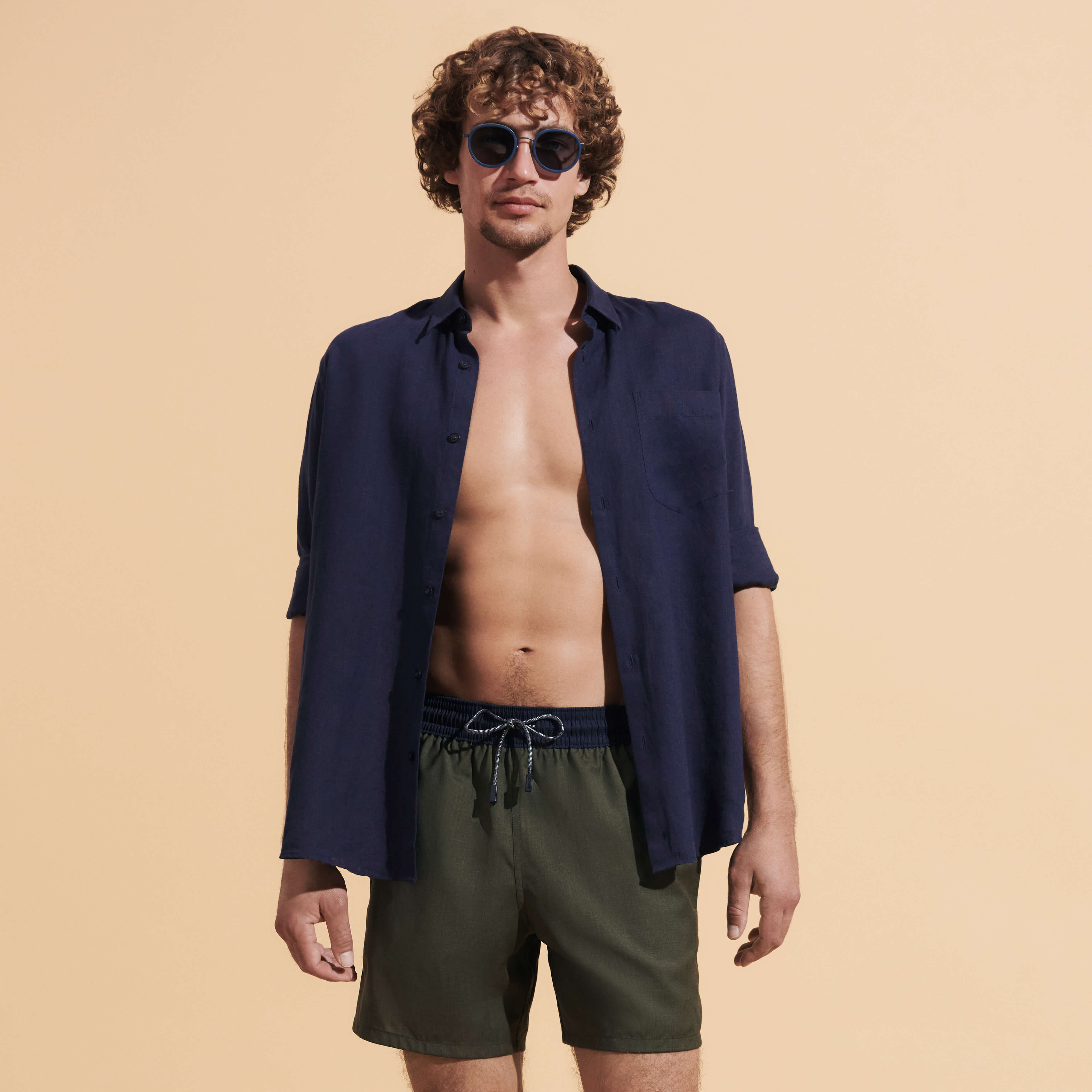 Look Woolmark Kaki | Maillot de Bain Homme Vilebrequin