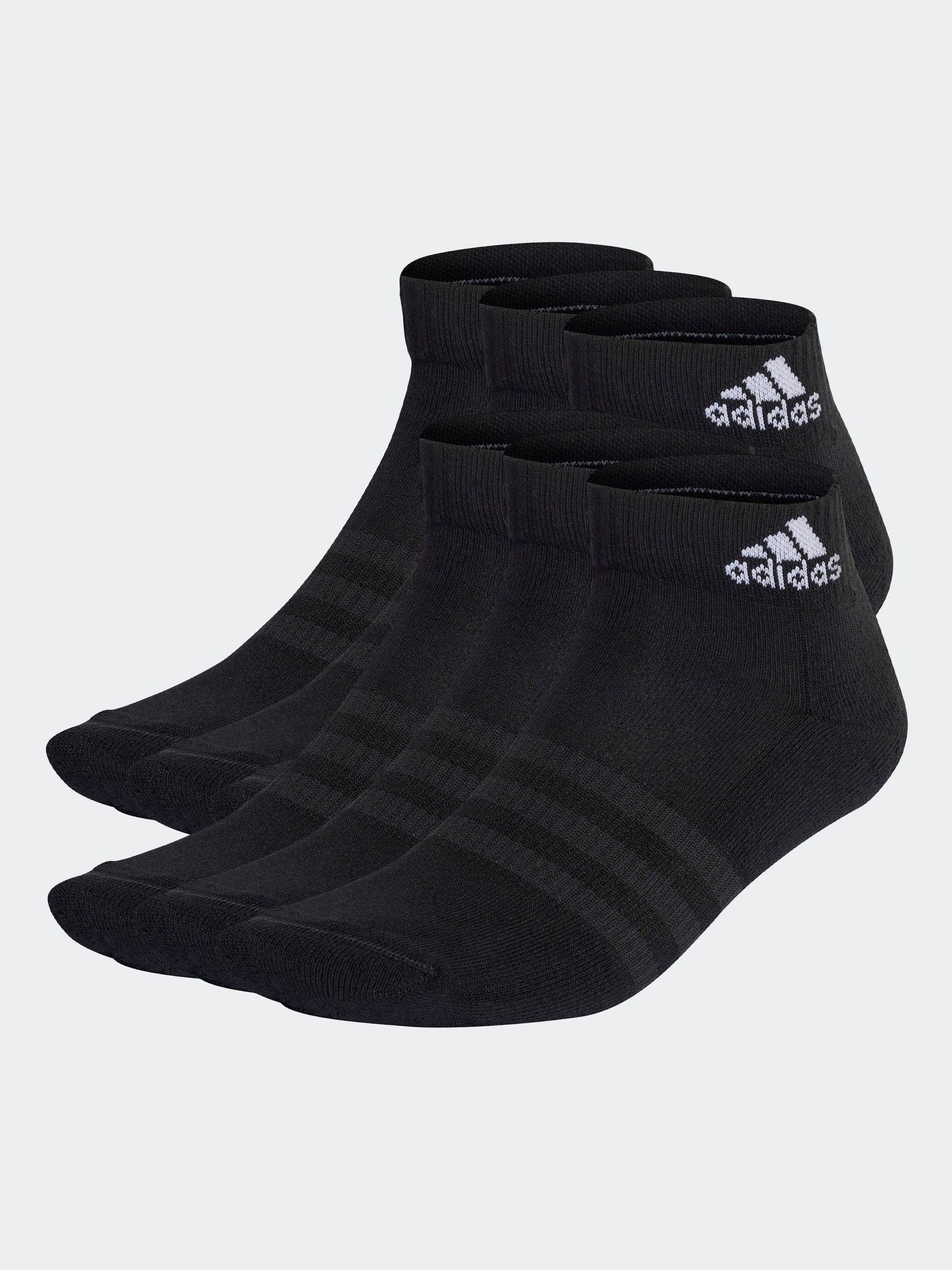 Zwart - adidas - 6 Paar verzachte sportsokken