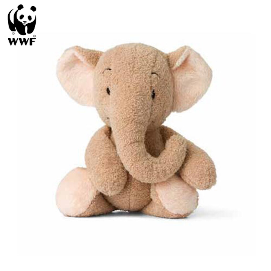 WWF Cub Club - Ebu der Elefant (beige, 22cm) mit Knisterohren Kuscheltier Stofftier für Kleinkinder