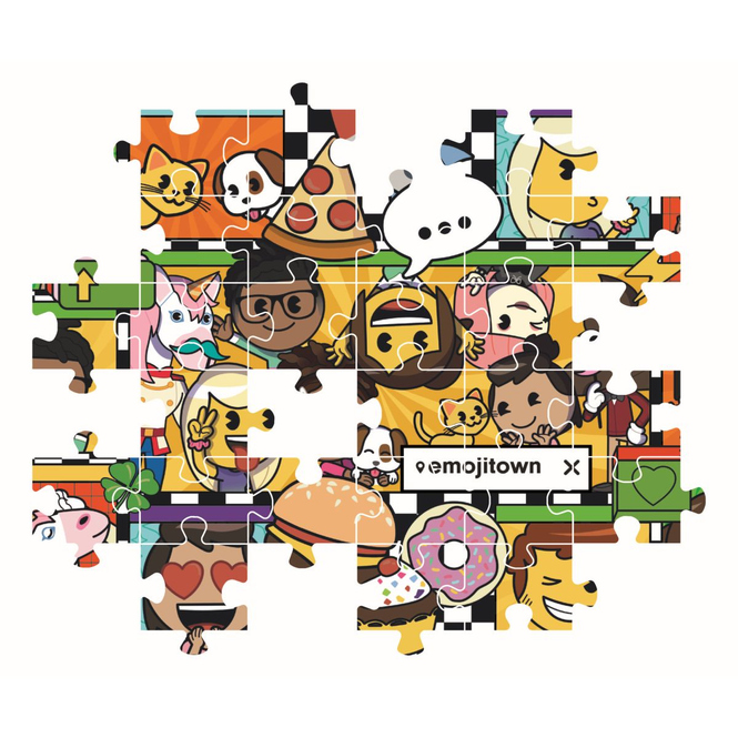 emoji Town - Puzzle - 180 Teile