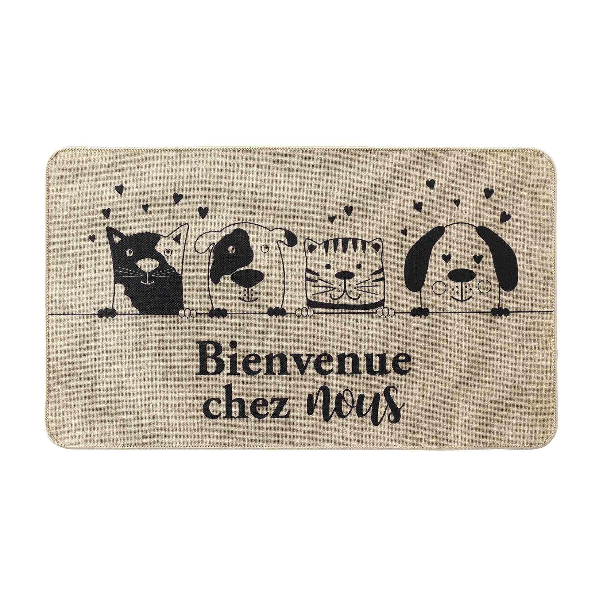 TAPIS RECTANGLE 45X75CM TISSE IMPRIME ZAMIS