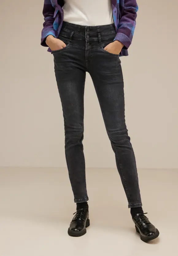 Slim Fit Jeans - soft black wash