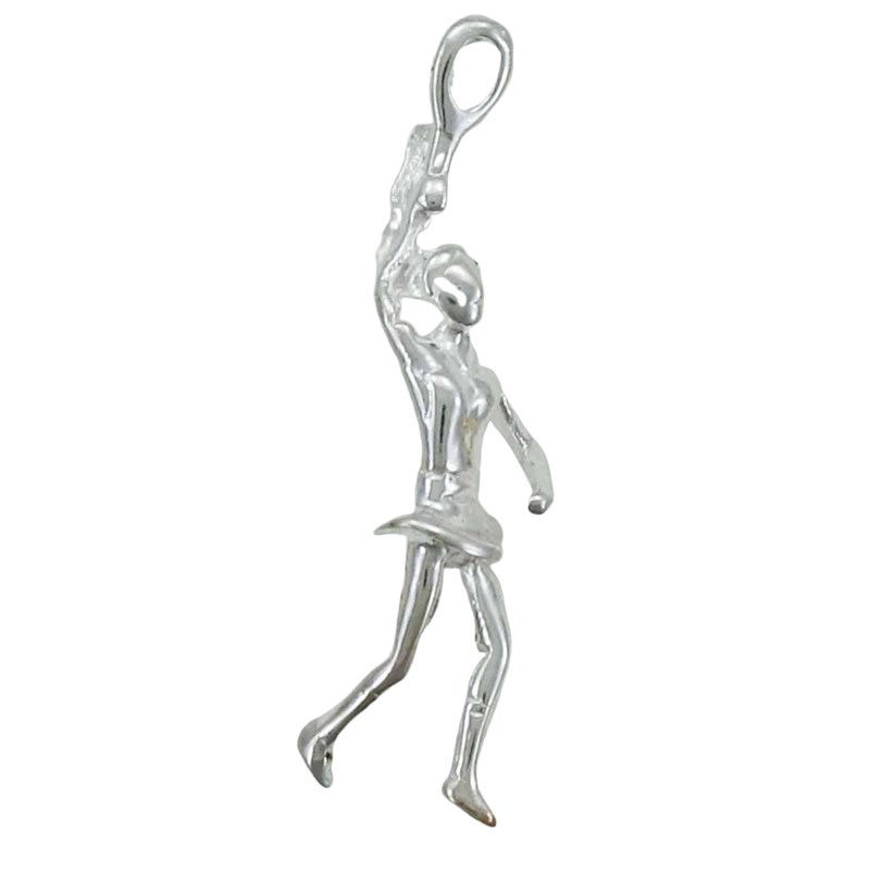 Pendentif joueuse de tennis - Argent massif