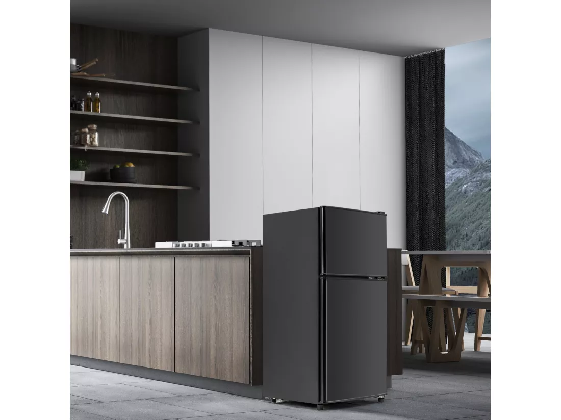 Réfrigérateur 22L+38L avec LED, pieds réglable, 172 kWh/an, -27 °C à 13 °C, 7 Niveau Température, énergétique E, 42x45.5x86.8cm