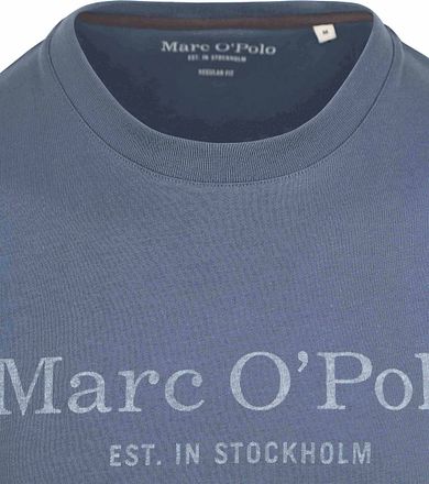 Marc O'Polo T-Shirt Logo Blauw 523201251052-870 kopen