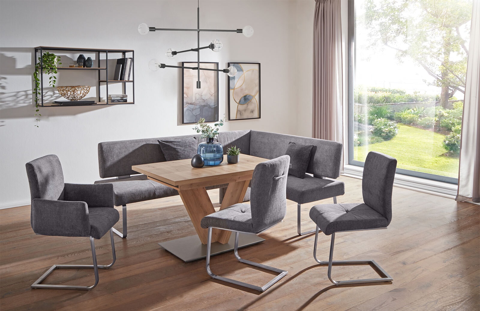 Variano Eckbank LADOGA 209 x 160 cm grau
