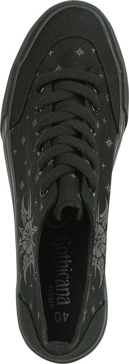 Baskets Plateforme avec Étoiles, Lune & Soleil | Gothicana by EMP Creepers