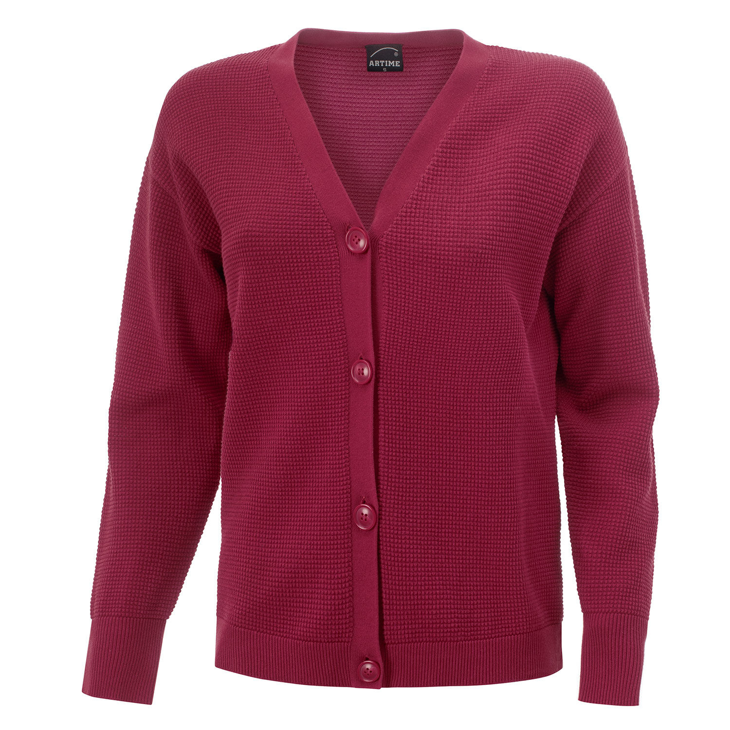 Geknöpfte Strickjacke mit geradem Schnitt