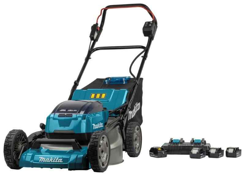 Makita DLM530PT4 LXT 2x18 V accu Grasmaaier 53 cm 5,0 ah accu (4 st), duo snellader