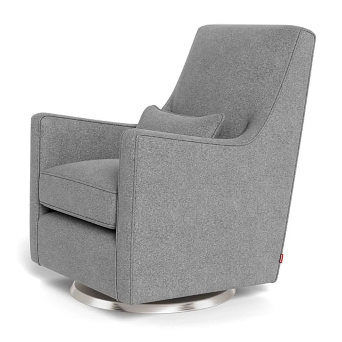 Monte Fauteuil Berçant et Pivotant Luca - Pepper Gris  Argent