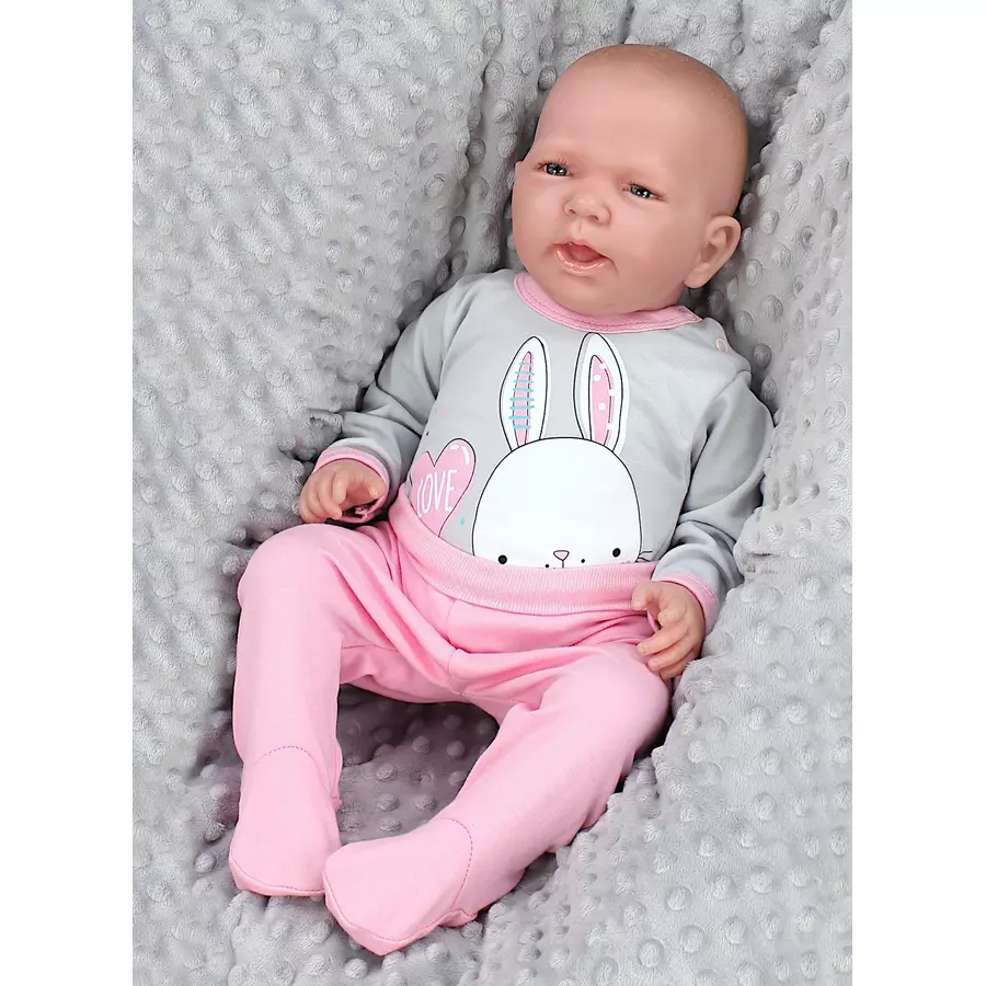 TupTam Mädchen Baby Body Langarm Unifarben 5er Pack gelbgrau