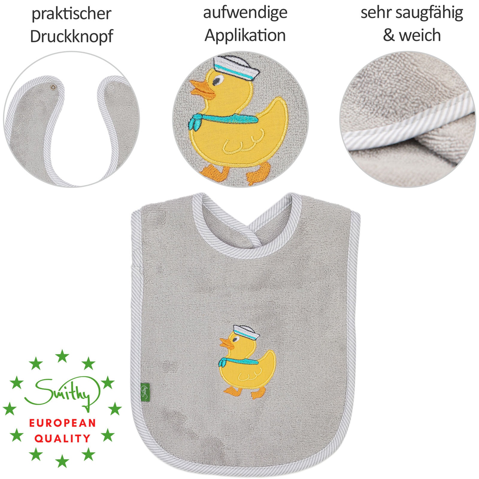 Smithy Frottier-Set ENTE 3-teilig hellgrau