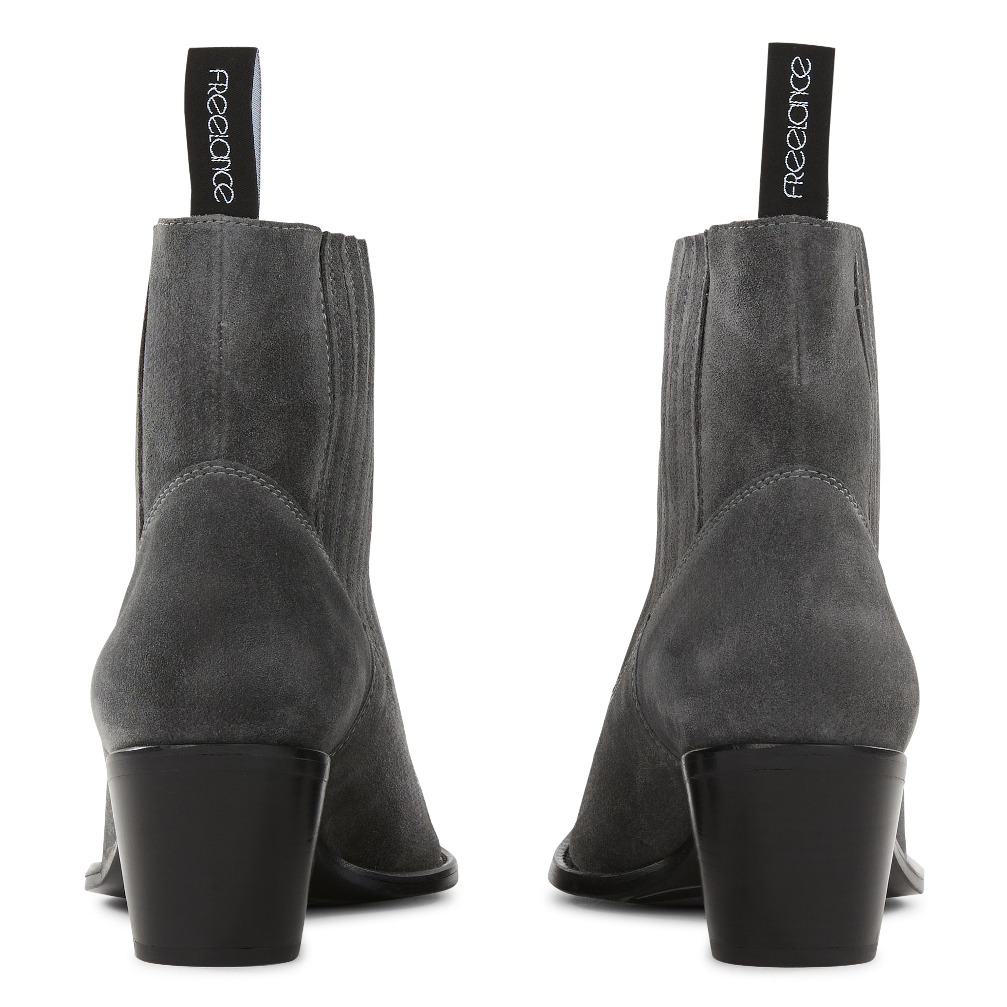 SIBELLE 50 - Bottine western chelsea en cuir velours | Gris