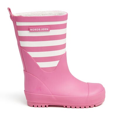 Nordbjørn Dunder Fôrede Gummistøvler, Fuschia/White