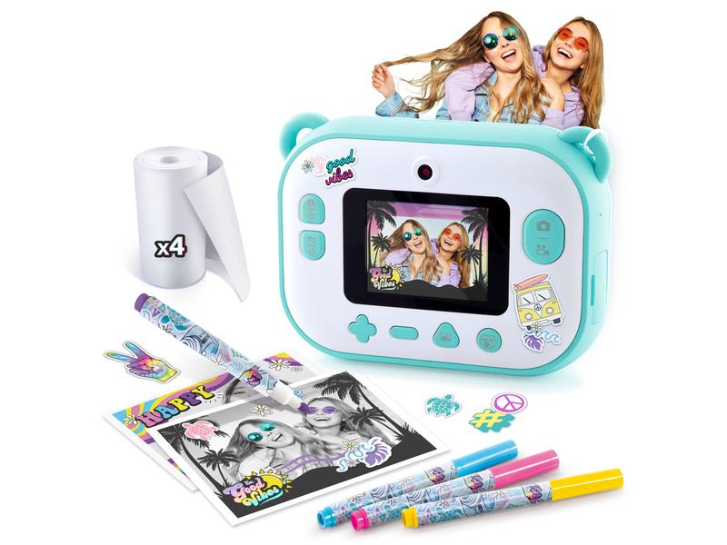 Canal Toys Instant Camera Hellblau/Mehrfarbig/Weiss Digitalkamera, Sofortdrucker und Videokamera in einem