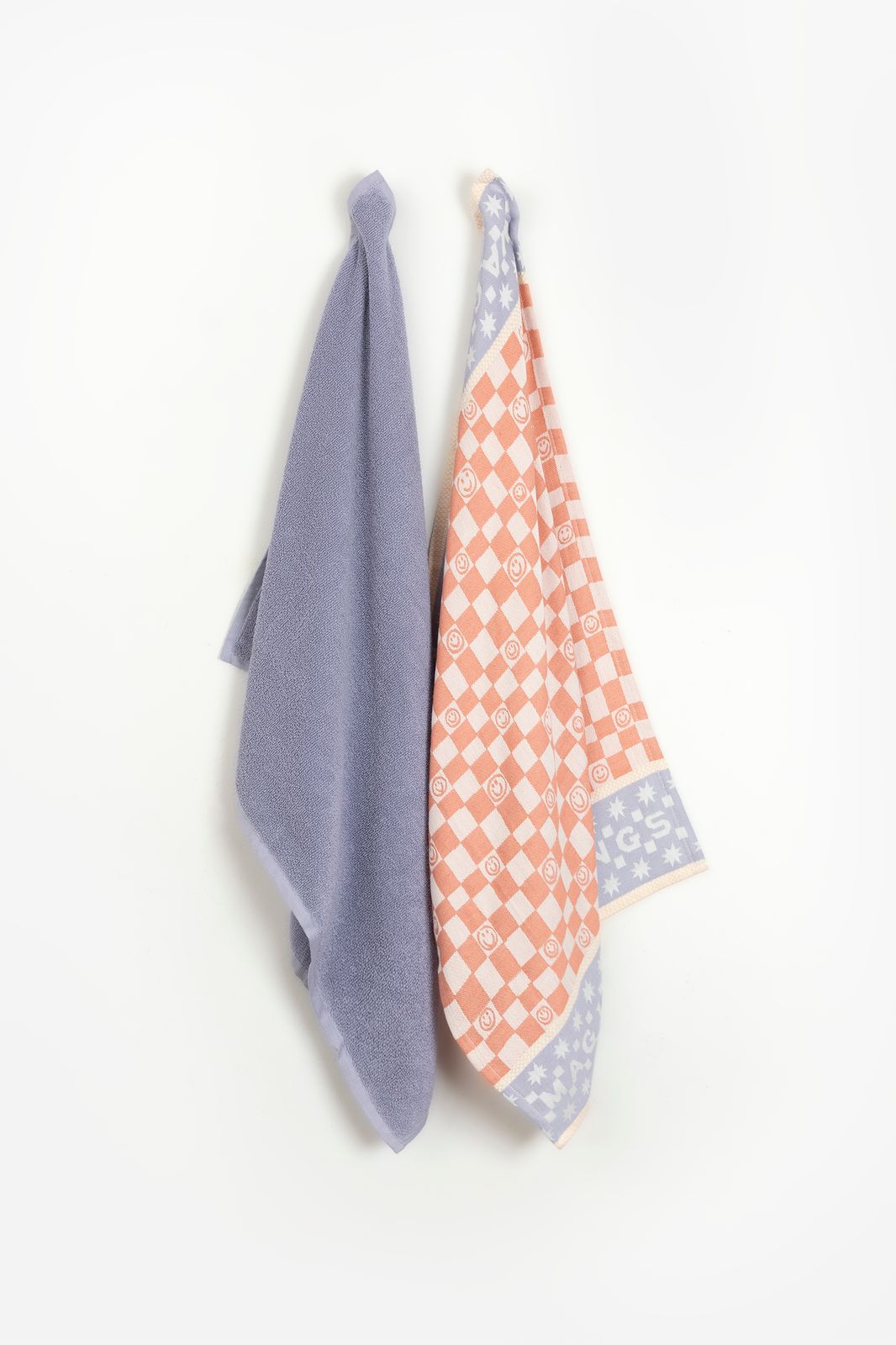 Lavendel handdoek en theedoek terry