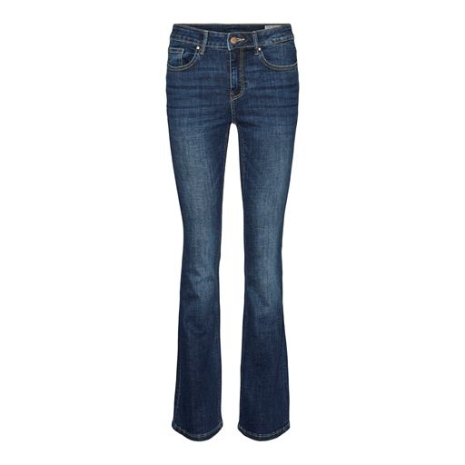 Vero Moda Flash Flared Jeans, Dark Blue Denim, XS/L34