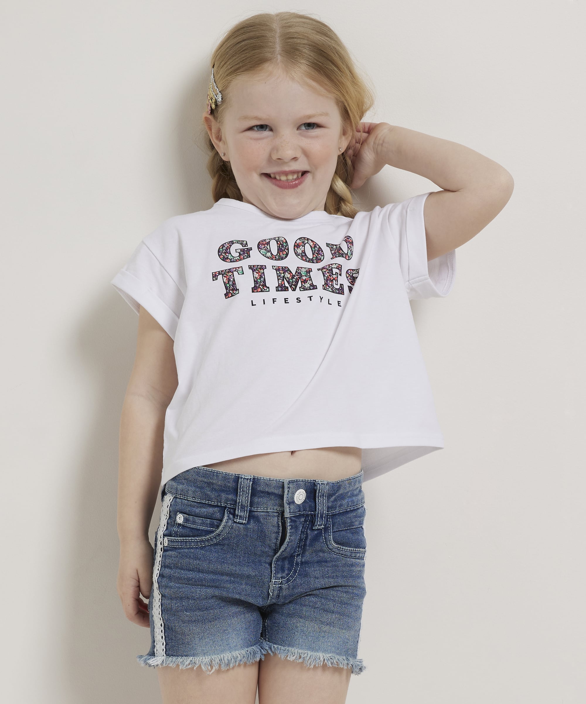 kort t-shirt omslagmouw