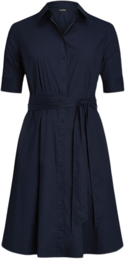 Lauren Ralph Lauren Belted Cotton-Blend Shirtdress Lauren navy