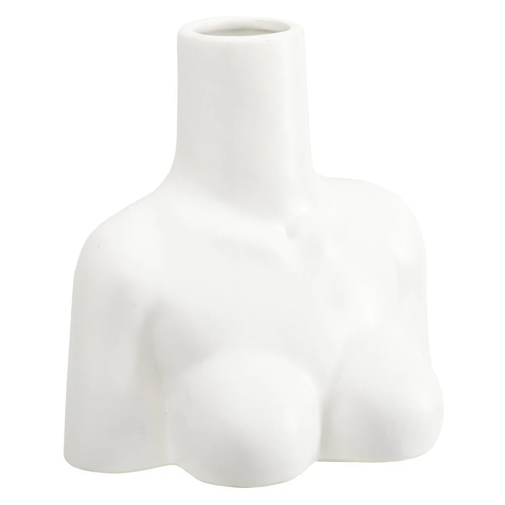 Vase seins femme Ø20xH13cm blanc