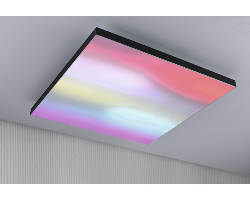 Frameloos dimbaar LED-paneel, 38,5 W, 2820 lm, 2700-6500 K, 59,5 x 59,5 cm, zwart, met afstandsbediening en nachtlampfunctie