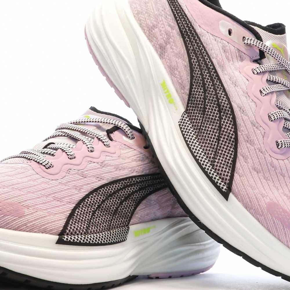 Puma Chaussures de running Noires/Oranges Femme Puma Deviate Nitro 2