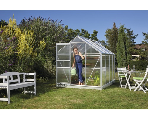 Vitavia Comet 5000 kas, dubbelwandige polycarbonaat panelen, 4 mm dik, 195 x 257 cm, aluminium