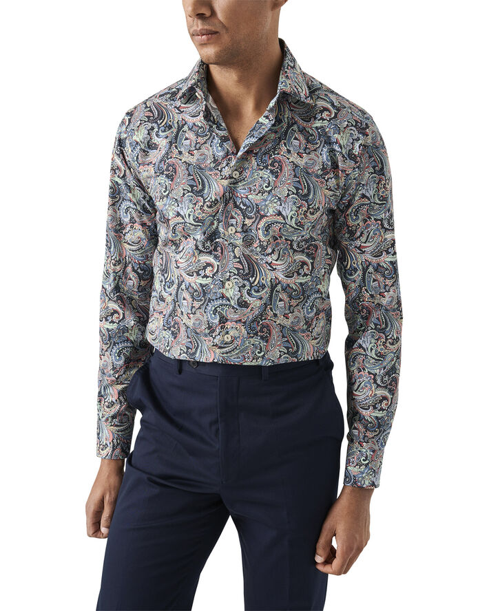 ETON Contemporary Fit Multi Paisley Signature Twill Shirt Multi