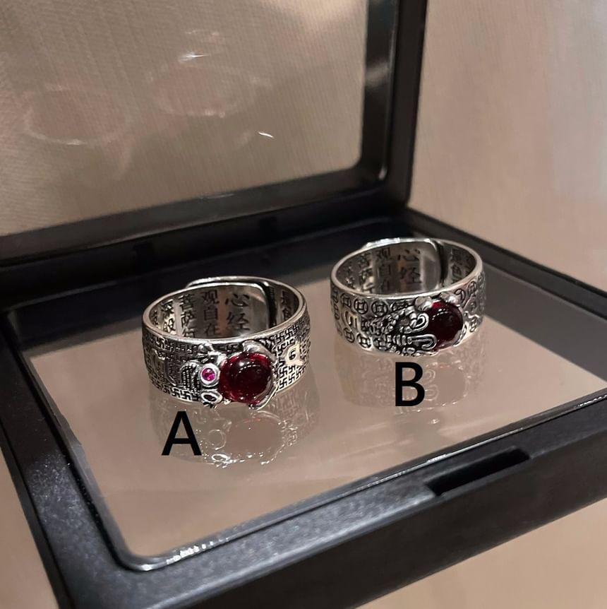 Lilafey - Open ring met strass