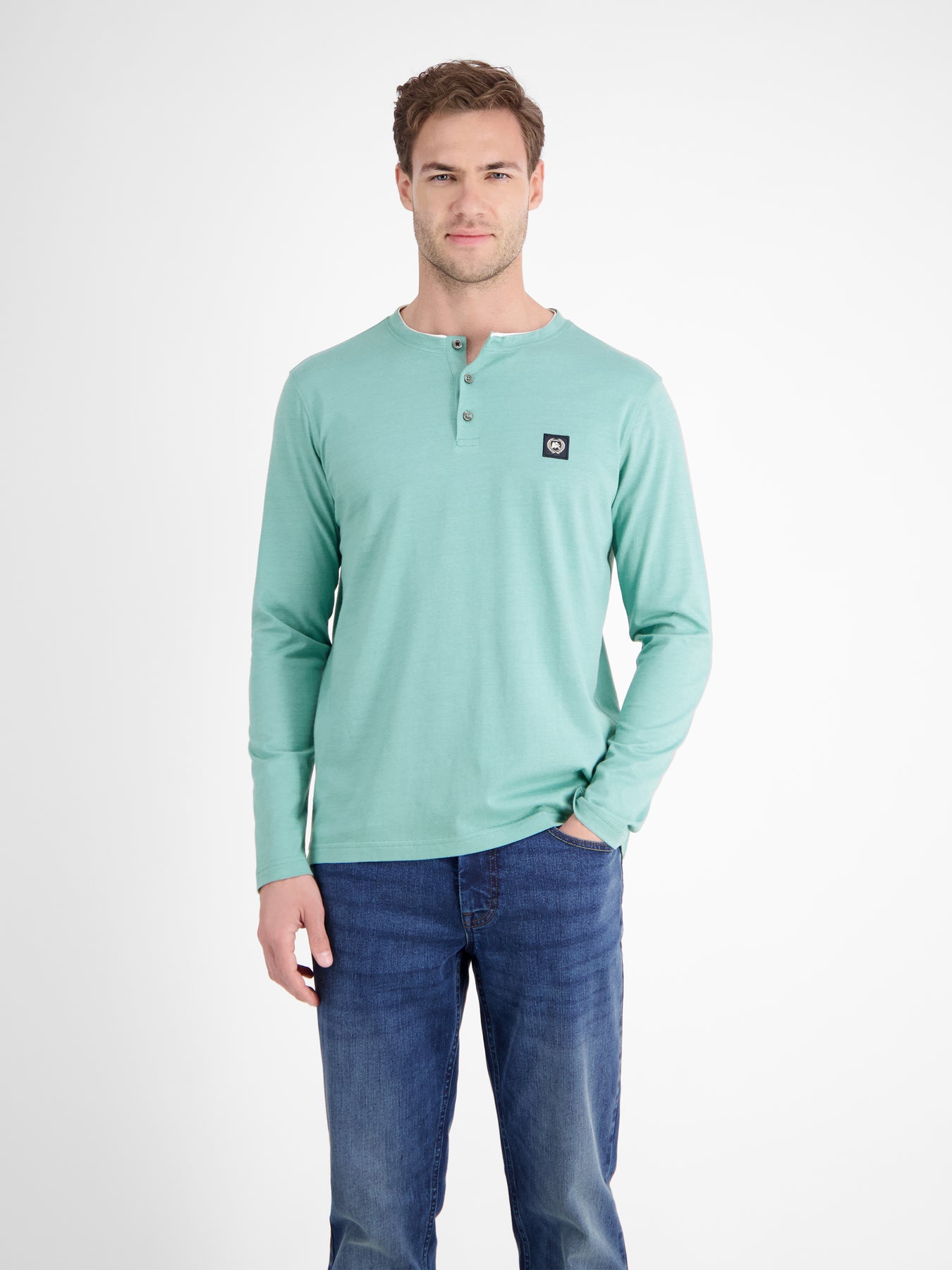 Serafino-Langarmshirt für Herren