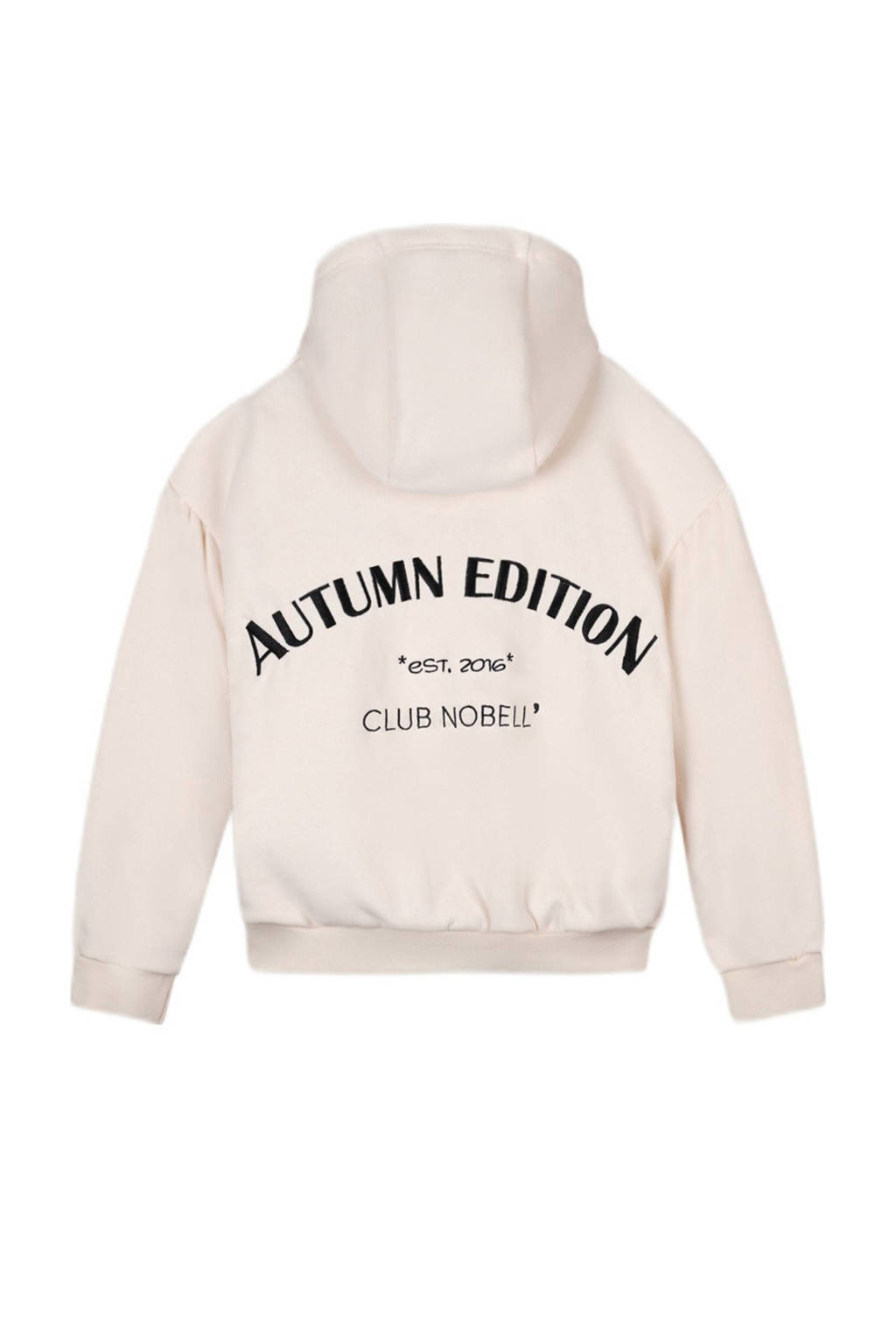 NoBell’ hoodie Kumy met backprint ivoor