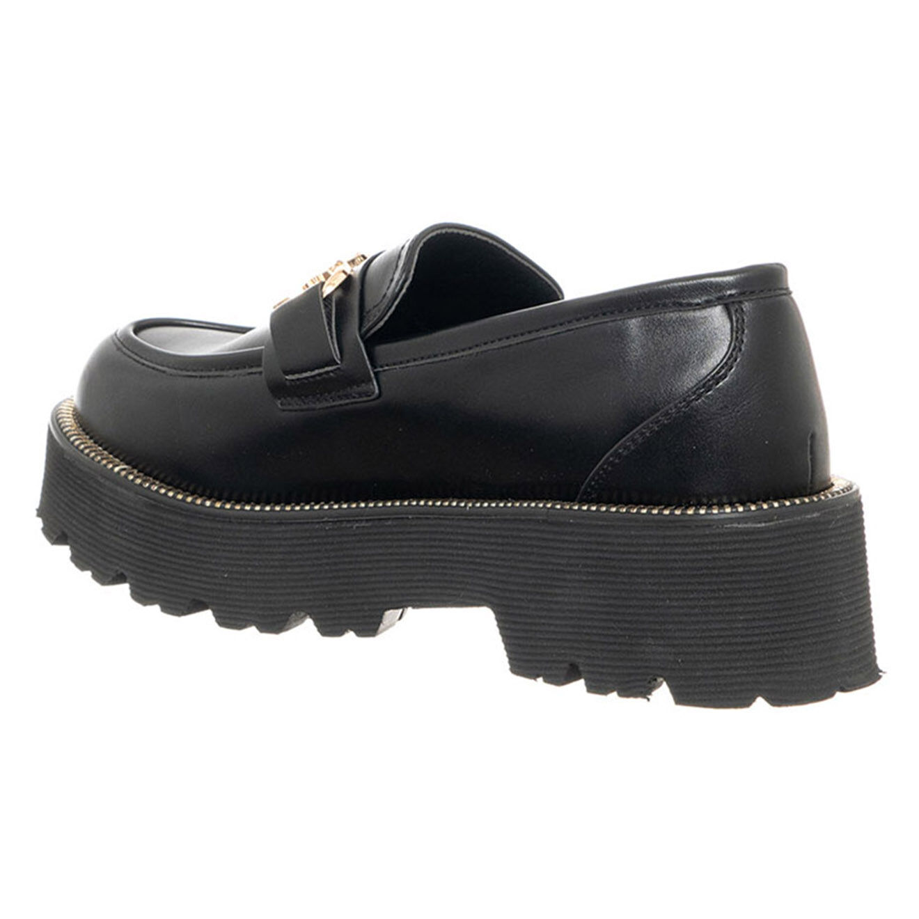 Patrizia Pepe Mocassins en Cuir Lizia noirs - Talon 5 cm
