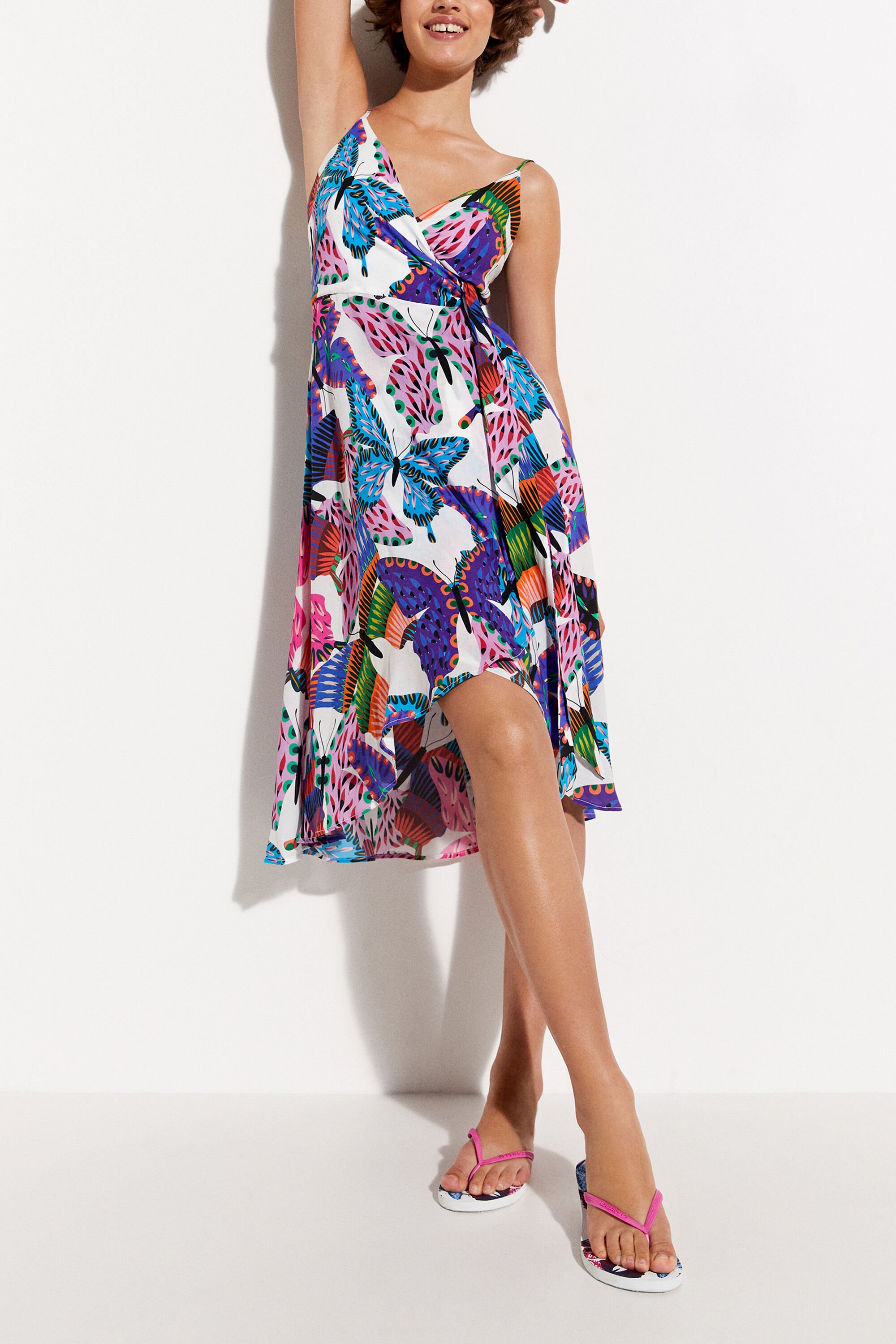 Robe de plage papillons