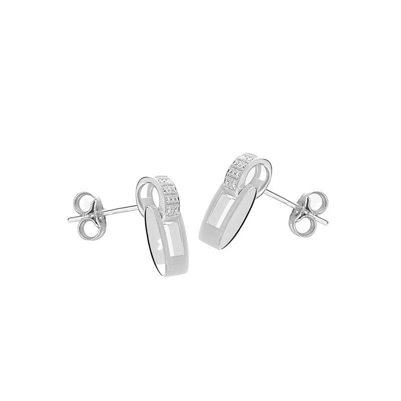Boucles d'oreilles Femme - Oxyde de zirconium - Or 18 Carats