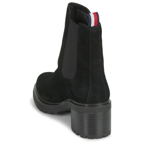 Tommy Hilfiger - ESSENTIAL MIDHEEL SUEDE BOOTIE Negro
