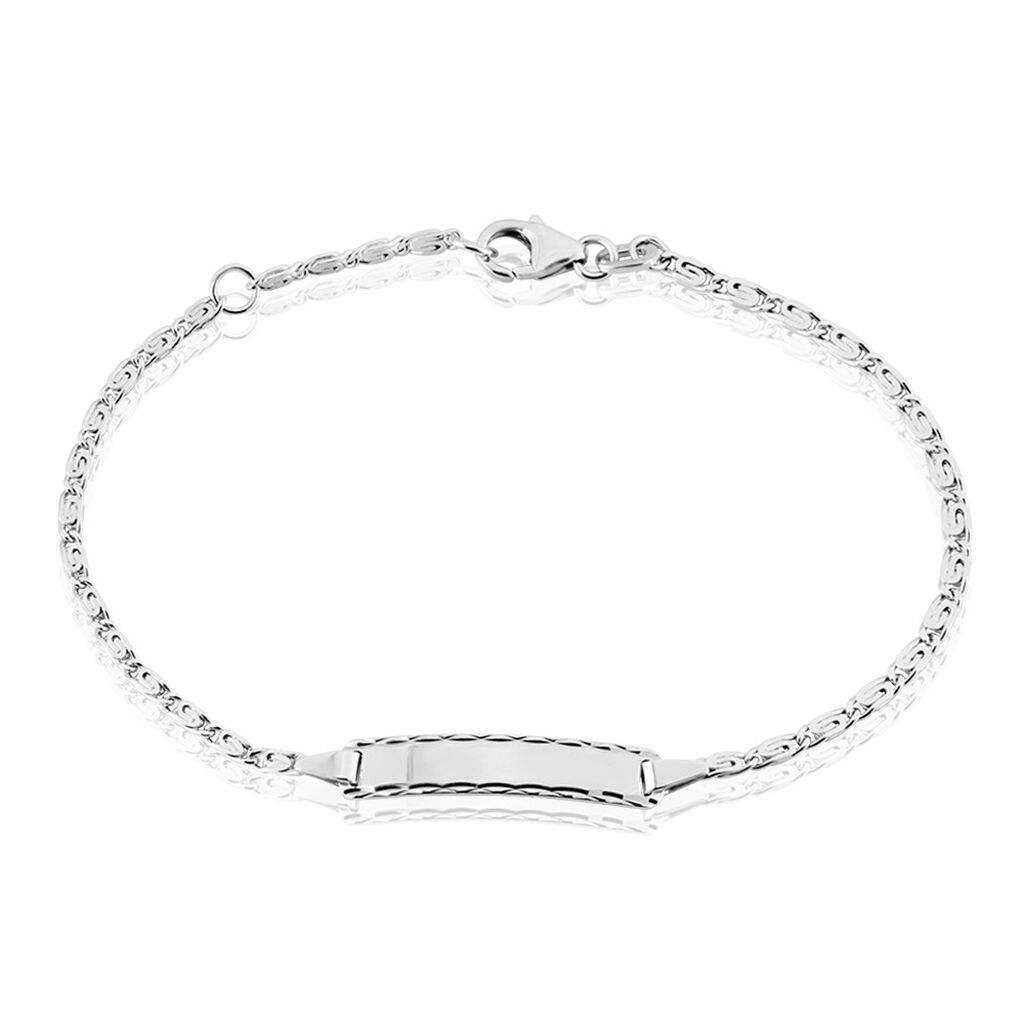 Bracelet Identité Argent Blanc Halim