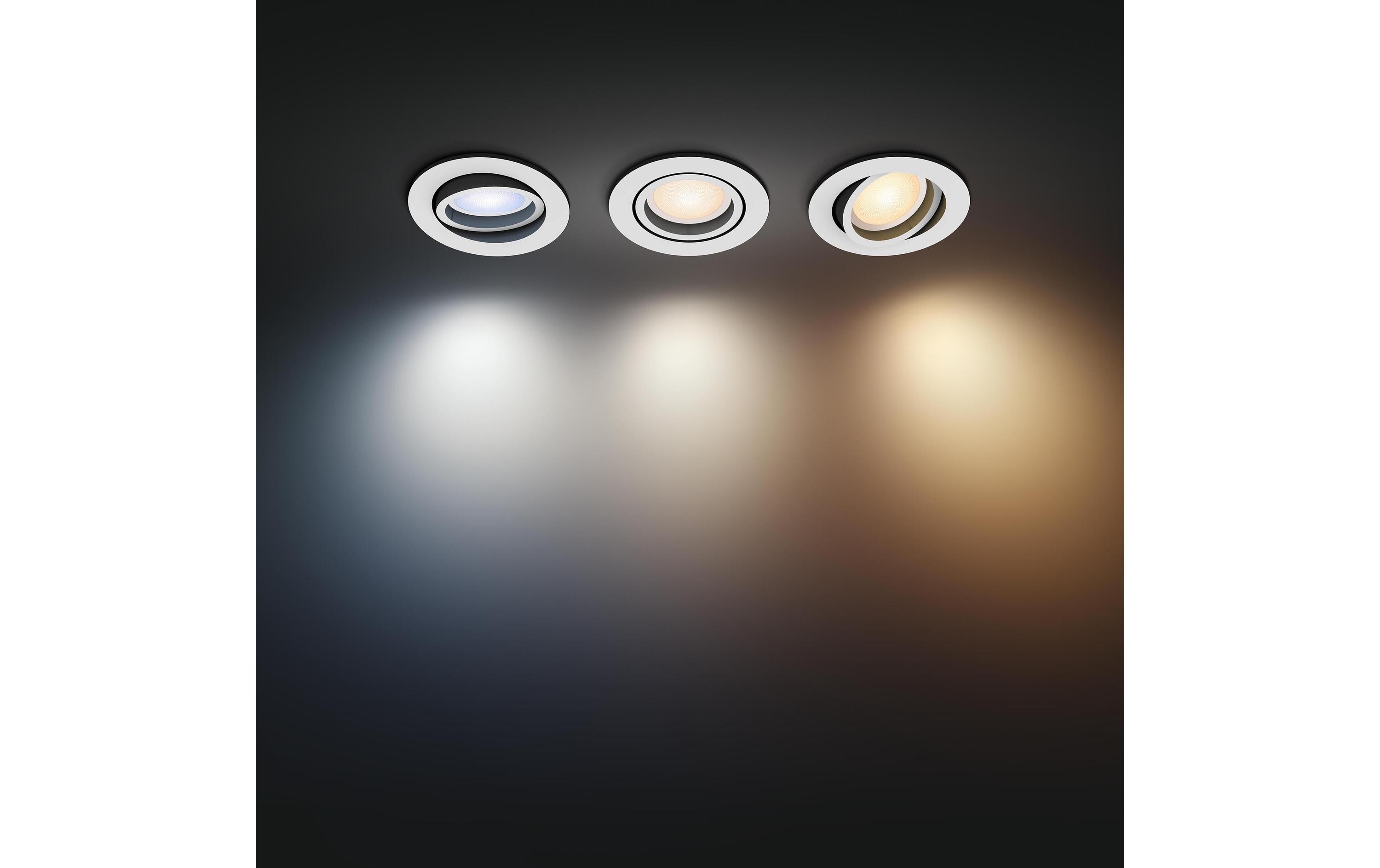 White Ambiance Milliskin Einbauspot 3er-Pack Rund Weiss<br>Präzise Lichtlenkung in reinem Weiss