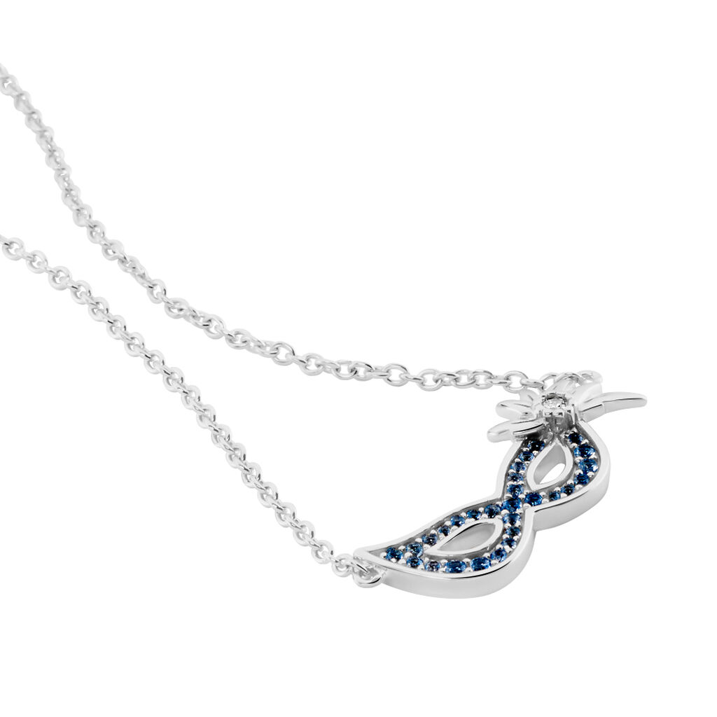 Collier Argent Bartolomee Oxydes De Zirconium