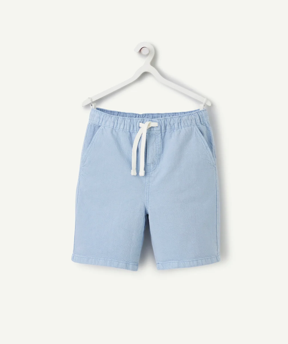 bermuda relax garçon bleu effet denim