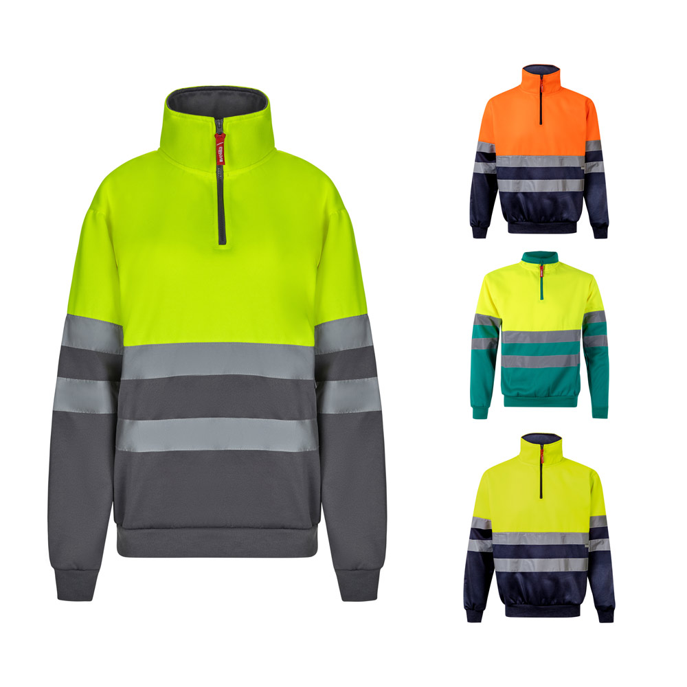 Velilla 36149 - Sweatshirt bicolore (300g/m²) en polyester éponge (100%)