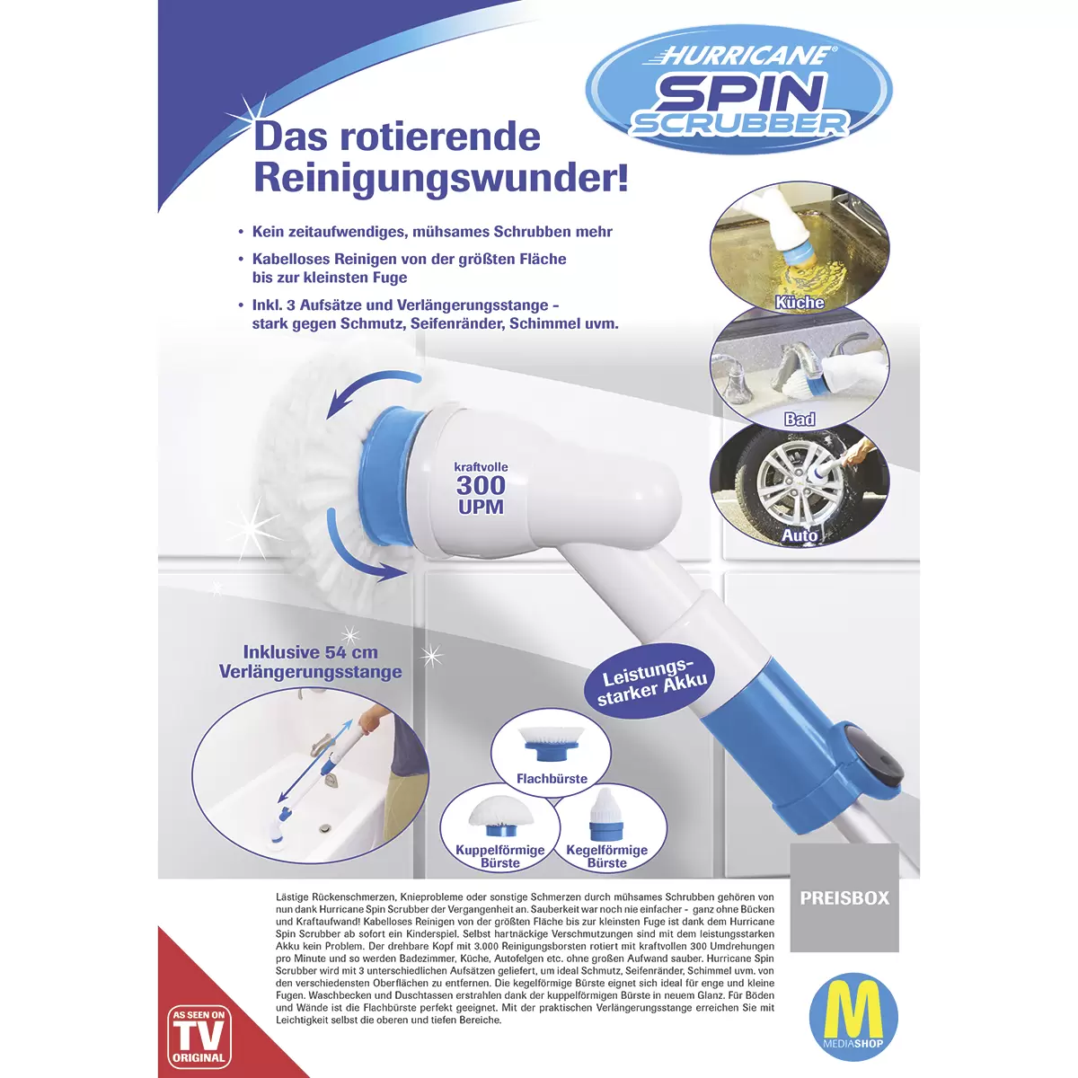 Hurricane Spin Scrubber weiss,blau