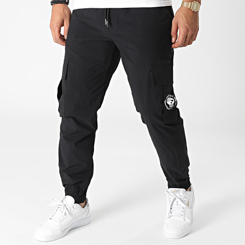 Pantalon Cargo Logo Noir Blanc
