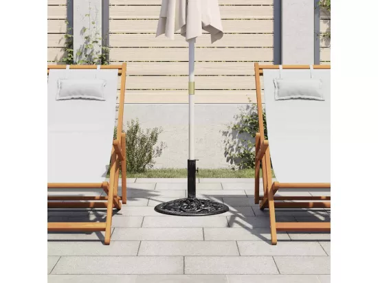 Socle de parasol Noir 48x48x33 cm Fonte