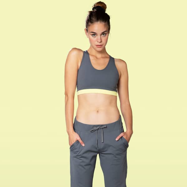 Brassière SNAP W CROSSED BRA BLACK/LIGHT GREEN